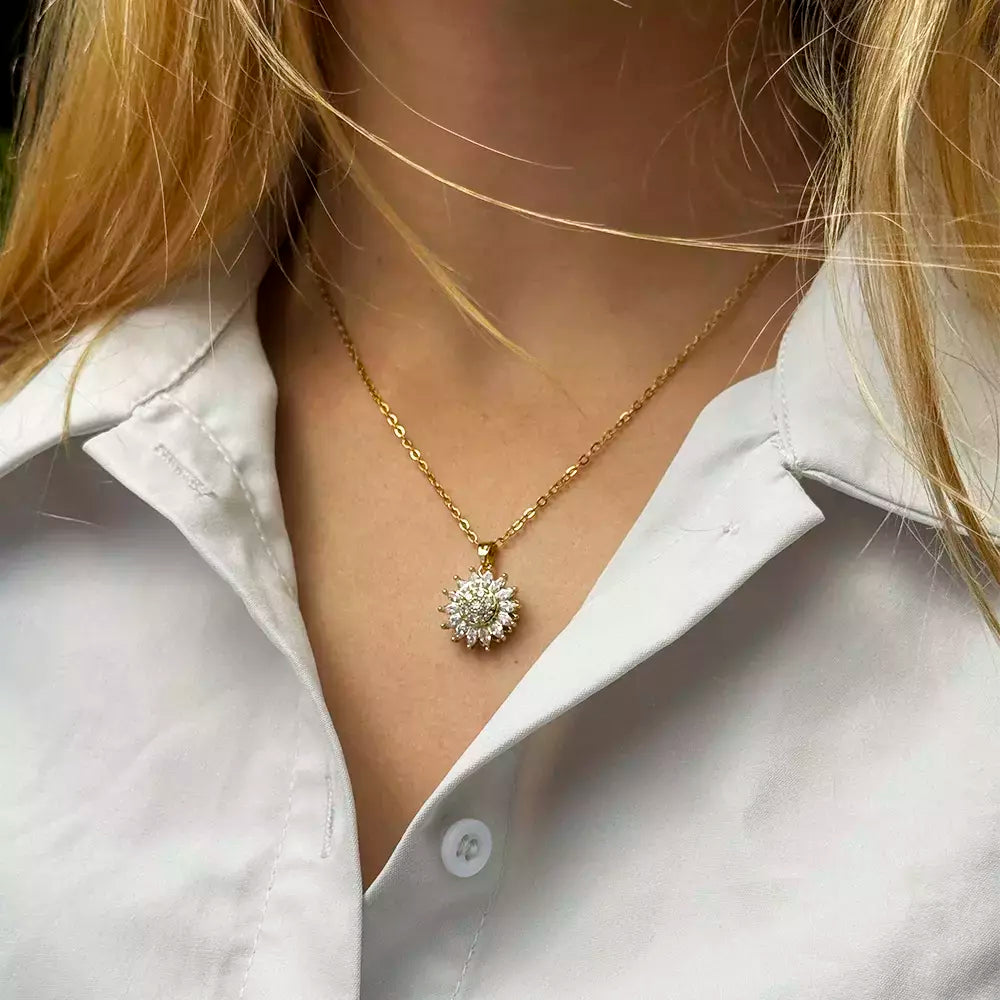 🌻 SpinBloom™ – El Collar Giratorio Que Te Llena de Paz y Elegancia ✨