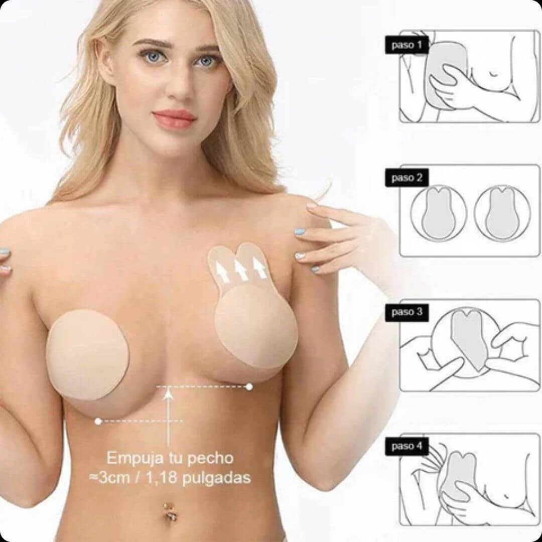 Sujetador Push Up Adhesivo - Invisible & Reutilizable (Paga 1 y lleva 2 pares)