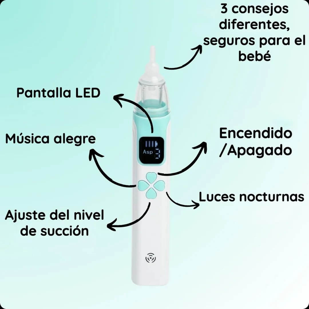 Deluvo - Aspirador eléctrico para bebés