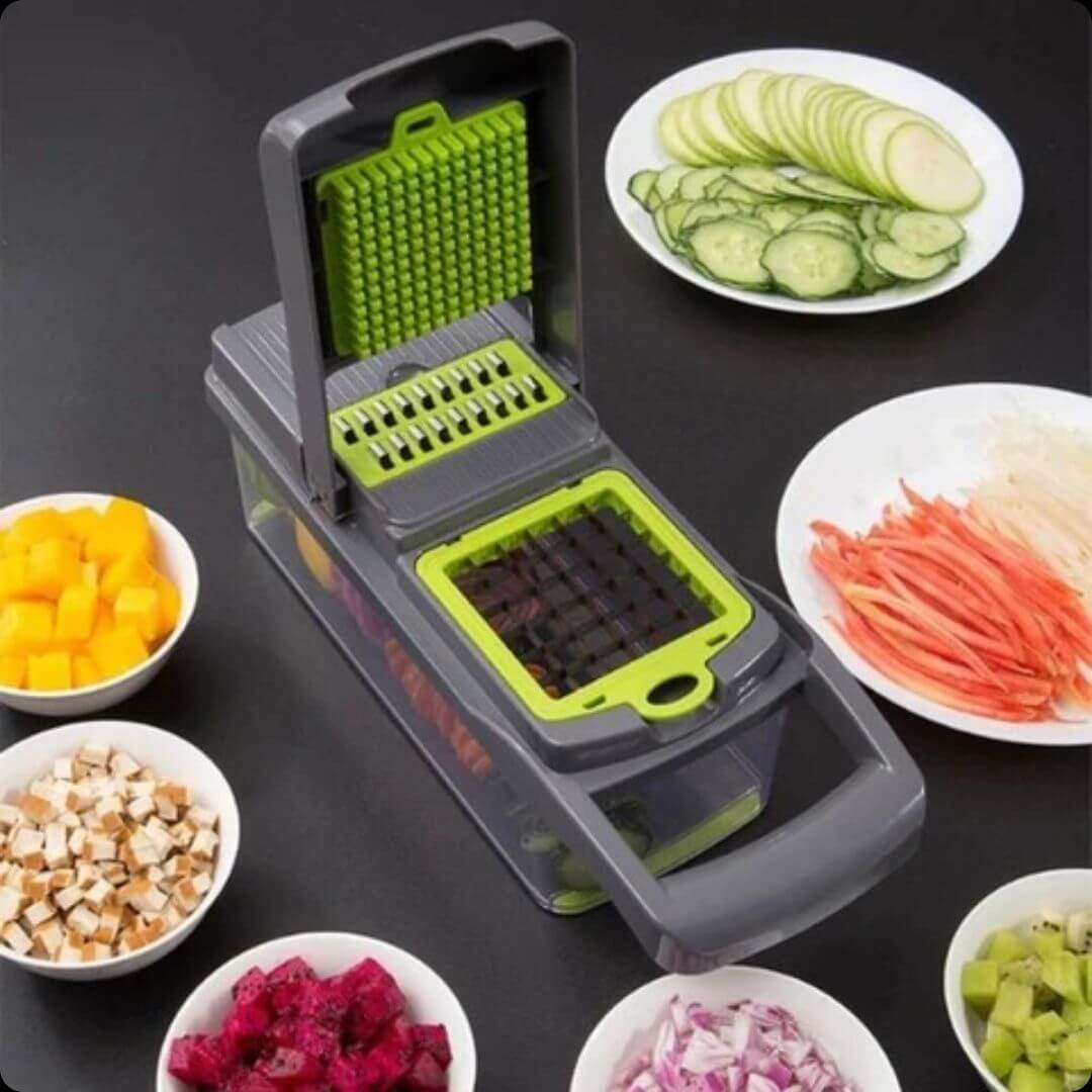VeggieSlice™: Corta Rápido, Cocina Fácil 7 en 1