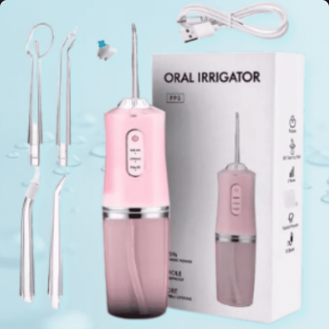 AquaFloss Pro™ – Irrigador Bucal con Limpieza Profunda.