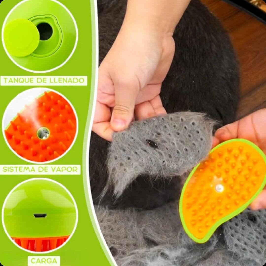 PetSteam™: Cepillo Vapor Mascotas