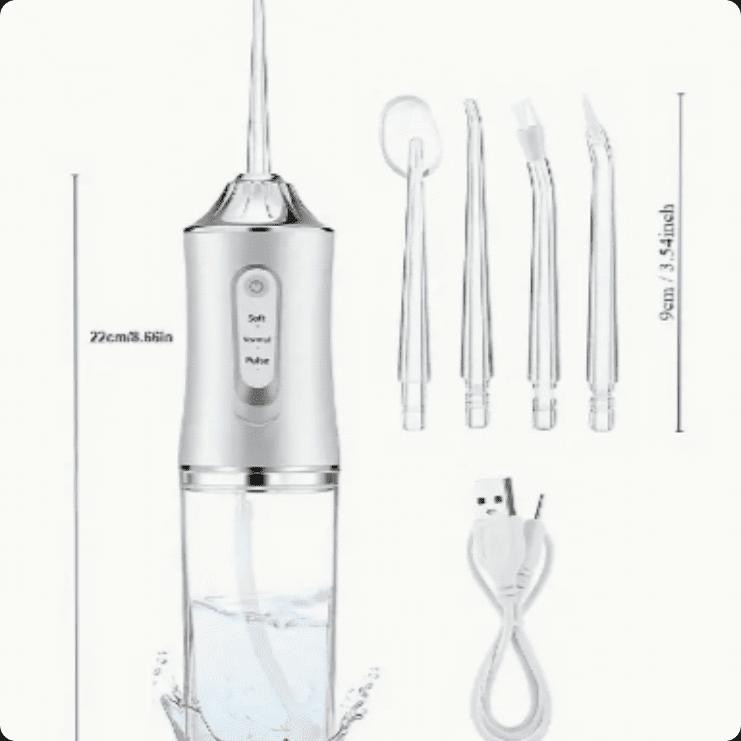 AquaFloss Pro™ – Irrigador Bucal con Limpieza Profunda.