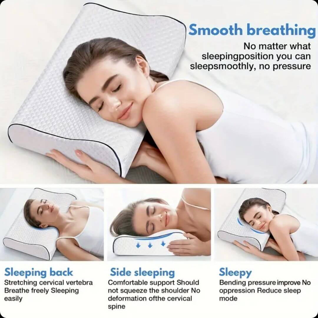 Alivio Neck Support Pillow® Descanso profundo, sueño reparador