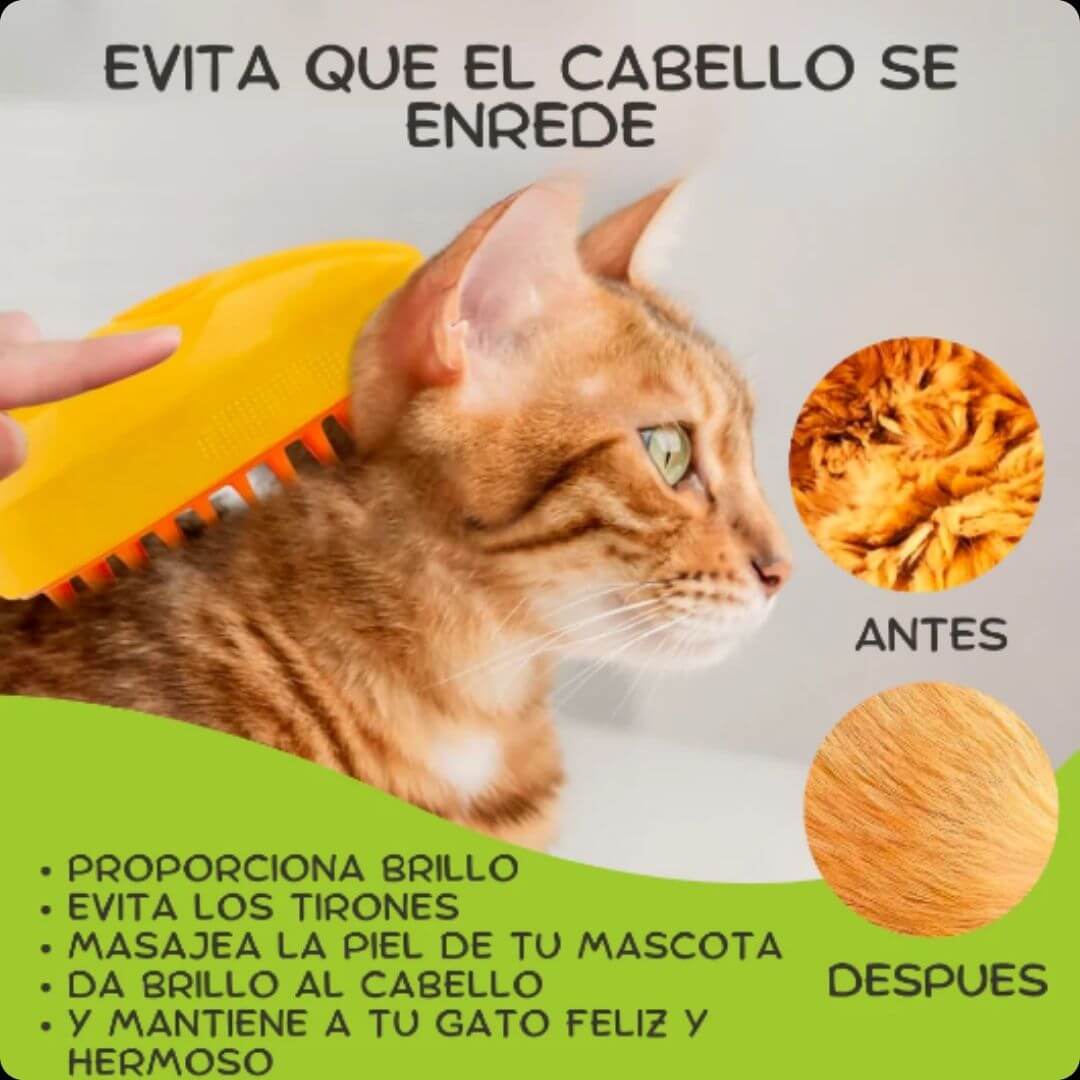 PetSteam™: Cepillo Vapor Mascotas