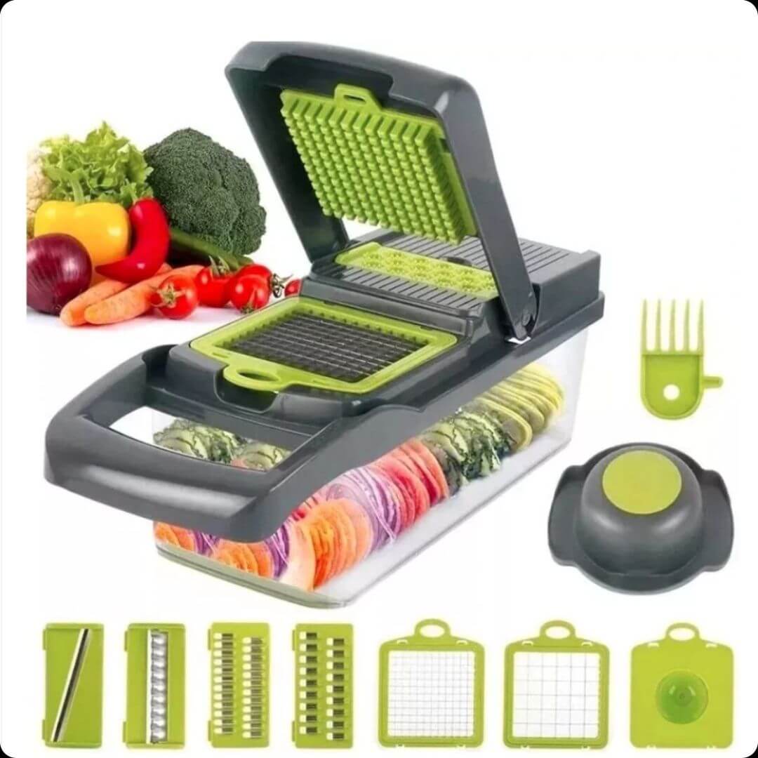 VeggieSlice™: Corta Rápido, Cocina Fácil 7 en 1