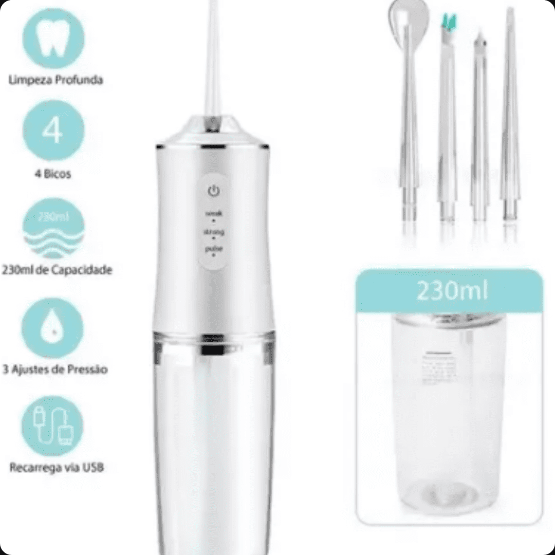 AquaFloss Pro™ – Irrigador Bucal con Limpieza Profunda.