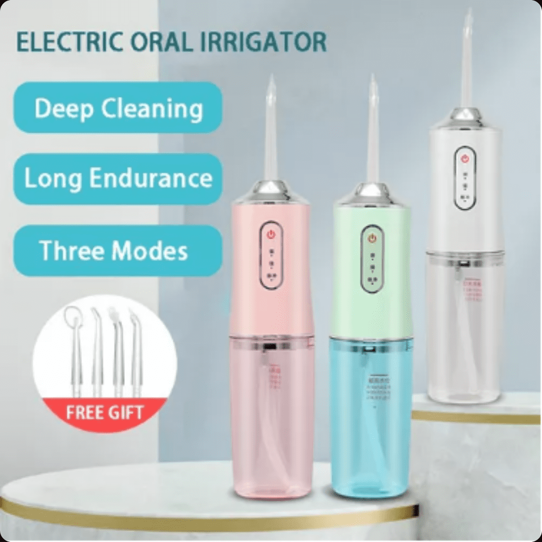 AquaFloss Pro™ – Irrigador Bucal con Limpieza Profunda.