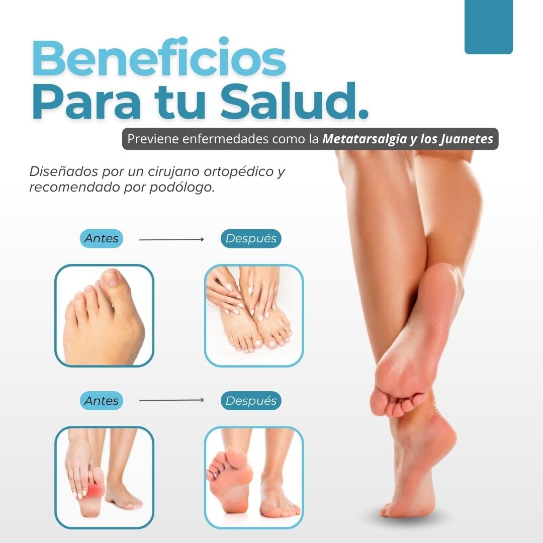 Almohadillas terapéuticas con Separador de dedos l PharmaToe™ 2x1 🎁