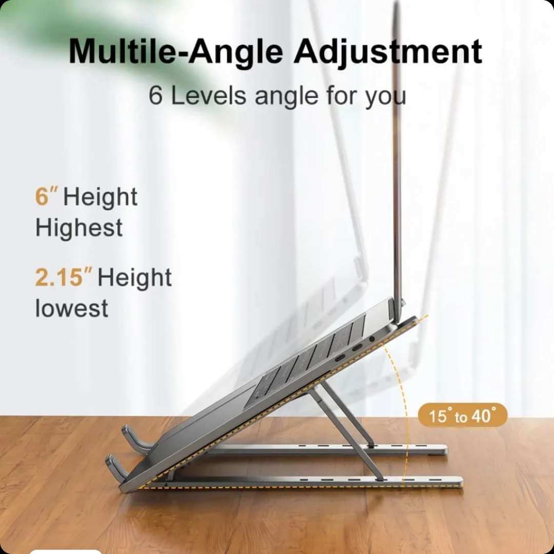SOPORTE PORTÁTIL DE ALUMINIO PARA COMPUTADORA PORTÁTIL