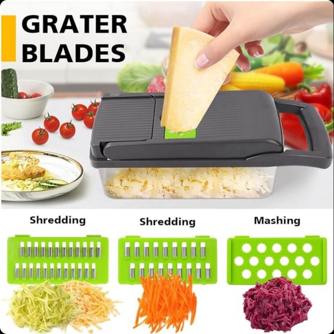 VeggieSlice™: Corta Rápido, Cocina Fácil 7 en 1