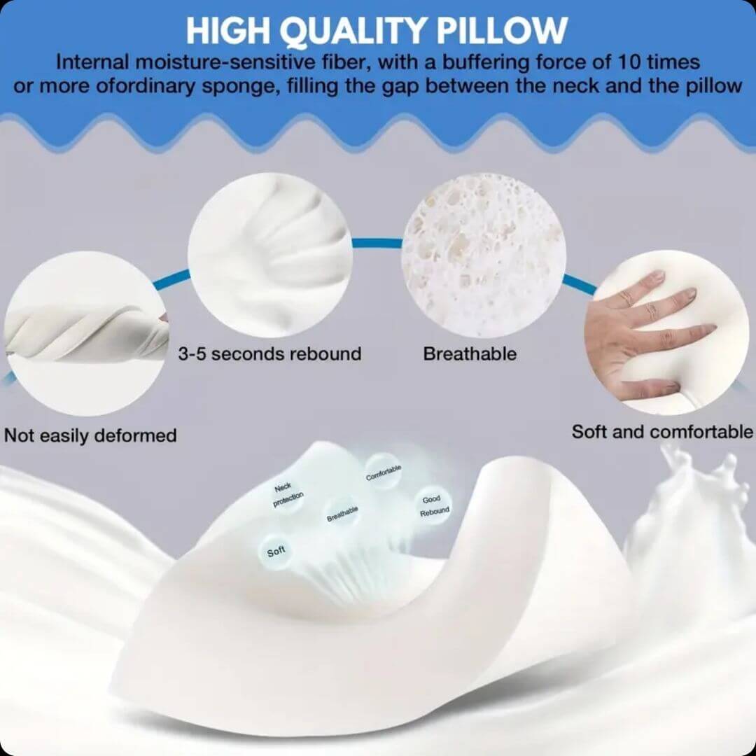 Alivio Neck Support Pillow® Descanso profundo, sueño reparador