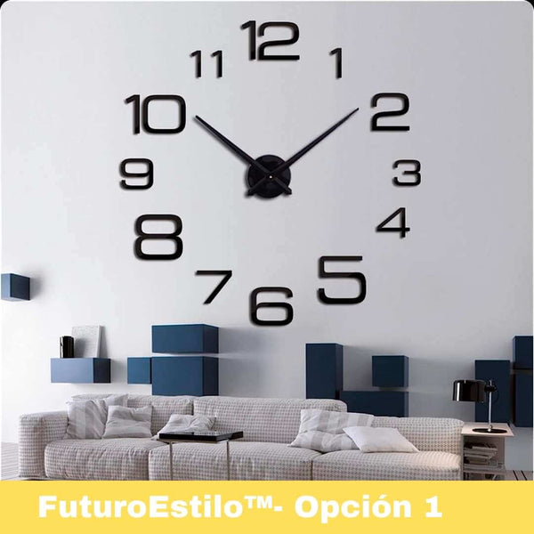 EstiloTempo™: Reloj Decorativo Adhesivo de Pared 40 CM