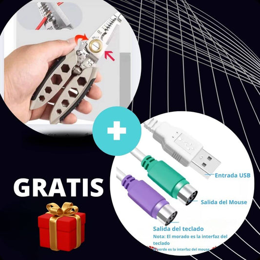 Combo PRO Black Edition: Pelacables Multifuncional + Adaptador USB Gratis 🎁