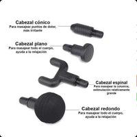 Pistola de Masaje Muscular + 4 cabezales GRATIS