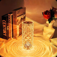 LuxGlow™ - Lámpara de Mesa LED Crystal Rose