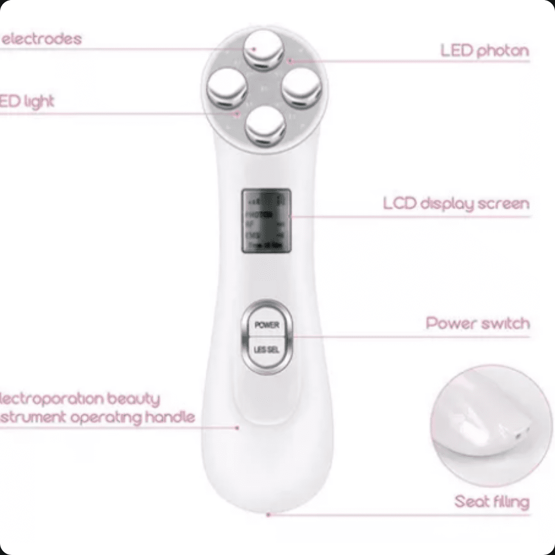 Skinlux™ 6-in-1 Facial Massager – ¡Tu piel, más firme y joven en solo minutos al día!