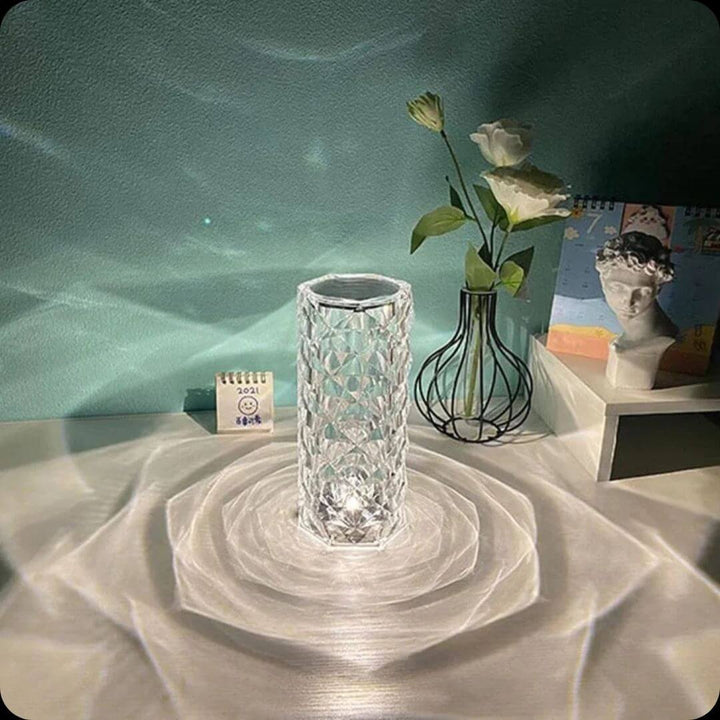 LuxGlow™ - Lámpara de Mesa LED Crystal Rose