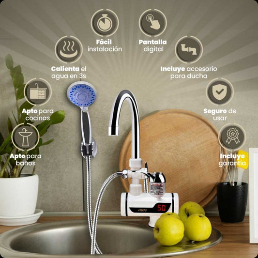 Grifo Calentador de Agua + Ducha GRATIS