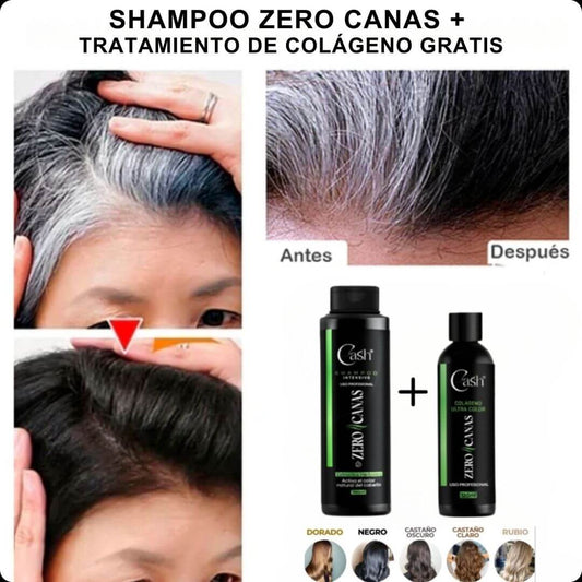 Champú para tinte de cabello  instantáneo- 100 % de cobertura de canas en 15 min