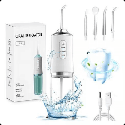 AquaFloss Pro™ – Irrigador Bucal con Limpieza Profunda.