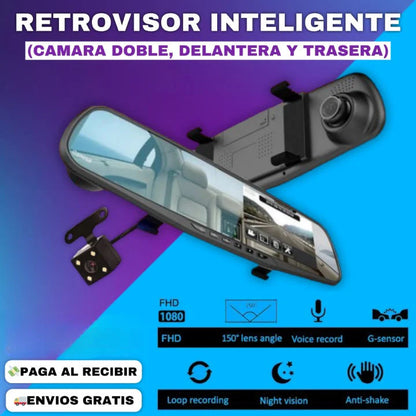 El Retrovisor Inteligente con Cámara Doble Que Revoluciona Tu Manejo 🚗📹