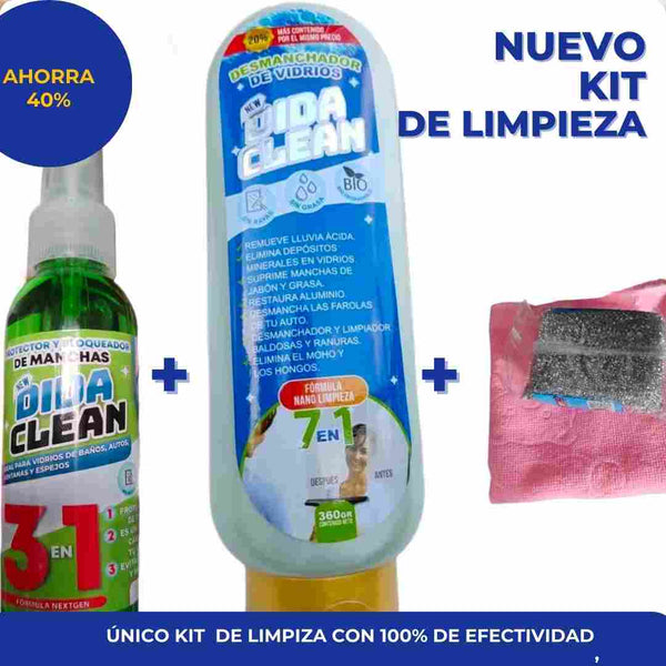 Didi Clean®  3 en 1 + Regalo - Vidrios, ventanas y espejos impecables por semanas